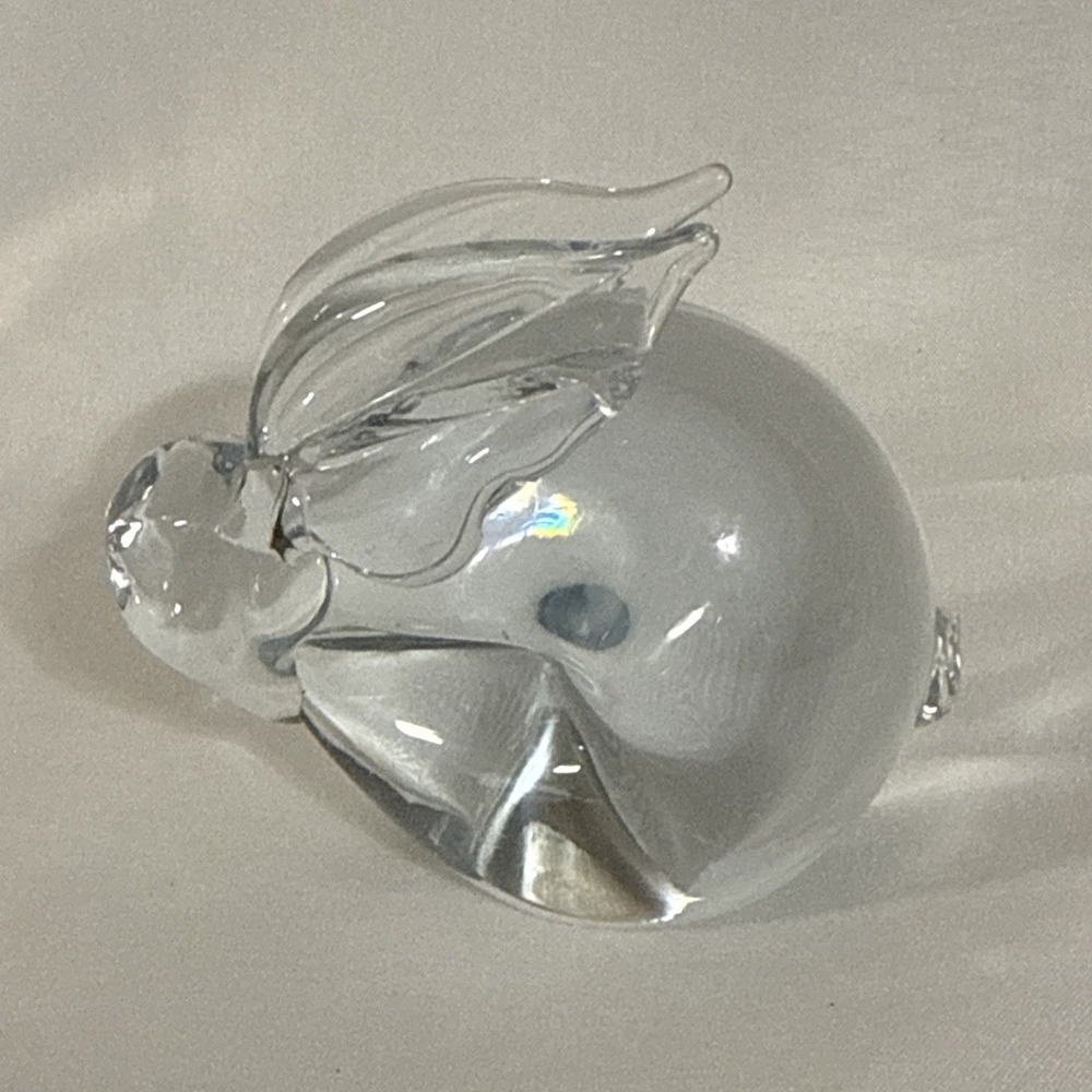 Vintage Interpur Clear Glass Rabbit Figurine Paperweight Taiwan - Picture 4 of 11